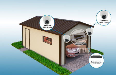 Комплект видеонаблюдения для гаража